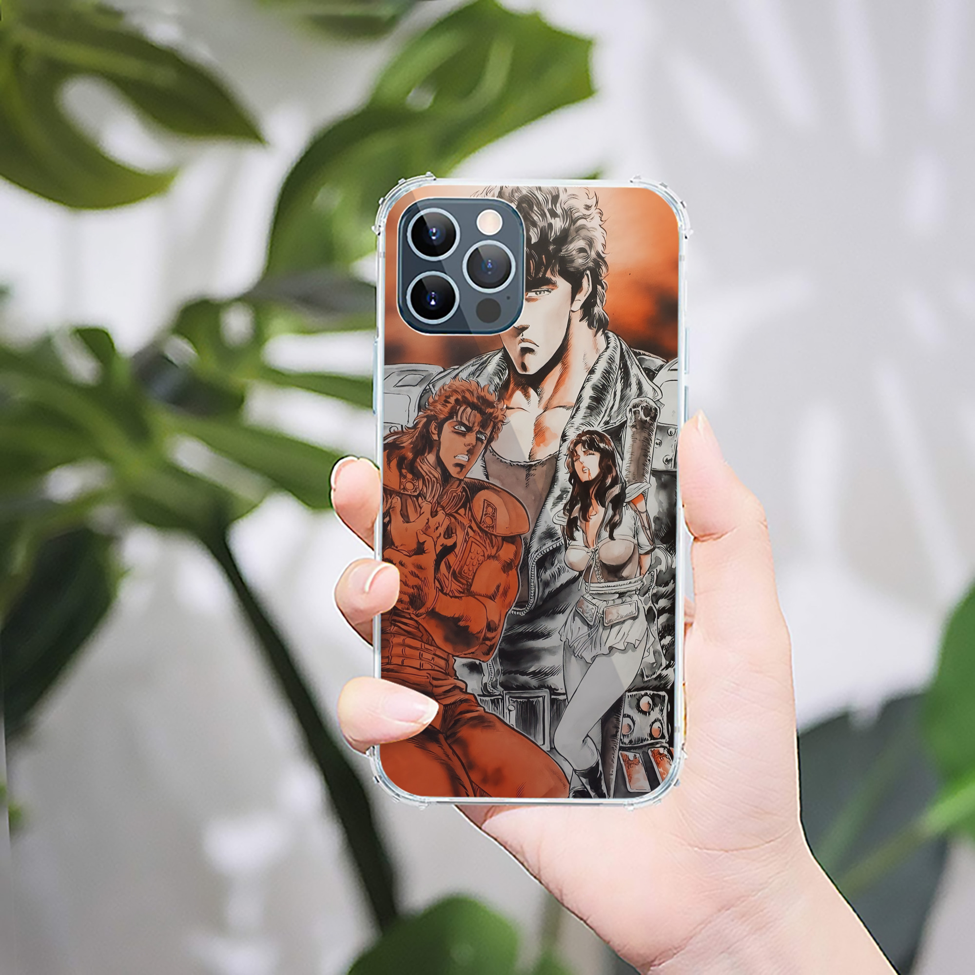 （画像用） 北斗の拳 Fist of the North Star 【iPhone 12シリーズ対応】透明スマホケース（クリアソフトケース）